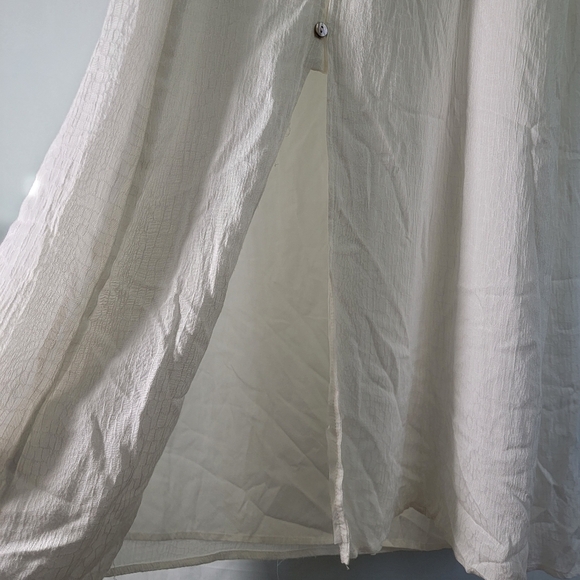 Lulus Lovely Invitation White Sleeveless Button-Front Maxi Dress Size M Lined - Picture 5 of 12